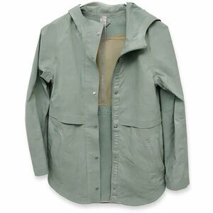Ivivva / Lululemon girls Sage Green Hooded rain Jacket